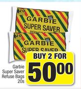 Garbie Super Saver Refuse Bags-For 2x20's Pack
