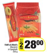 Fatti's & Moni's Macaroni Or Spaghetti-For 2 x 500g
