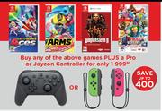 Nintendo Any Of The Above Games Plus A Pro Or Joycon Controller