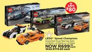 Lego Speed Champions Assorted Dual Racing Sets LG76910, LG76909 O LG76918-Each