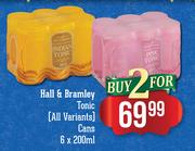 Hall & Bramley Tonic Cans-2 x 6 x 200ml