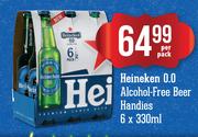 Heineken 0.0 Alcohol Free Beer Handies-6 x 330ml Per Pack