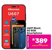 Hisense U607 Black 4G 8GB Smartphone-Each