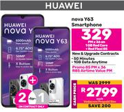 2 x Huawei Nova Y63 Smartphone-On 1GB Red Core + On Red Flexi 85