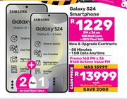 2 x Samsung Galaxy S24 Smartphone-On 1GB Red Core + Red Flexi 160