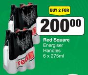 Red Square Energiser Handies 6 x 275ml-For 2