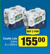 Castle Lite Cans 6 x 500ml-For 2
