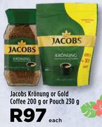 Jacobs Kronung Or Gold Coffee 200g Or Pouch 230g-Each