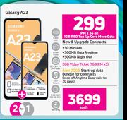 2 x Samsung Galaxy A23 Smartphone-On 1GB Red Top Up Core More Data