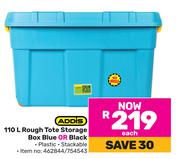 Addis 110L Rough Tote Storage Box Blue Or Black-Each