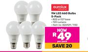 Eurolux 9W LED A60 Bulbs 5 Pack-Per Pack