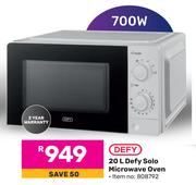 Defy 20L Solo Microwave Oven