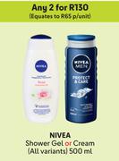 Nivea Shower Gel Or Cream (All Variants)-For Any 2 x 500ml