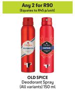 Old Spice Deodorant Spray (All Variants)-For Any 2 x 150ml