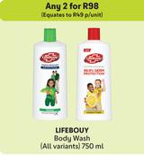 Lifebuoy Body Wash (All Variants)-For 2 x 750ml