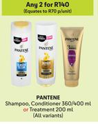 Pantene Shampoo, Conditioner 360/400ml Or Treatment 200ml (All Variants)-For Any 2