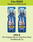 Oral-B Pro Expert All In One Duo Pack Toothbrush-For 2 x 2's