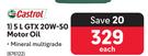 Castrol GTX 20W-50 Motor Oil 876122-5Ltr