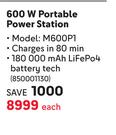Magneto 600W Portable Power Station M600PI