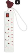 Ellies 8-Way Multiplug With High Surge Protection-Each