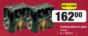 Carling Black Label Cans 6 x 500ml-For 2