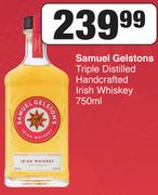 Samuel Gelstons Triple Distilled Handcrafted Whiskey-750ml