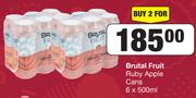 Brutal Fruit Ruby Apple Cans 6 x 500ml-For 2