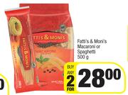 Fatti's & Moni's Macaroni Or Spaghetti-For Any 2 x 500g