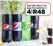 Pepsi Light, Max Or 7 Up Sugar Free Cooldrinks-For 4 x 2L