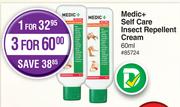 Medic+ Self Care Insect Repellent Cream-For 3 x 60ml