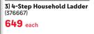 Home Quip 4-Step Household Ladder-Each