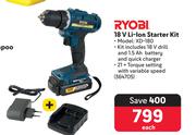 Ryobi 18V Li-Ion Starter Kit XD-180