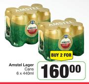 Amstel Lager Cans-For 2 x 6 x 440ml