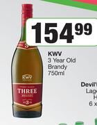 KWV 3 Year Old Brandy-750ml 