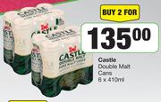 Castle Double Malt Cans-For 2 x 6 x 410ml