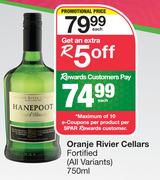 Oranje Rivier Cellars Fortified (All Variants)-750ml Each