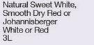 Robertson Winery Natural Sweet White, Smooth Dry Red Or Johannisberger White Or Red-3Ltr Each