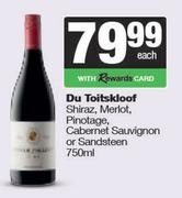 Du Toitskloof Shiraz, Merlot, Pinotage, Cabernet Sauvignon Or Sandsteen-750ml Each