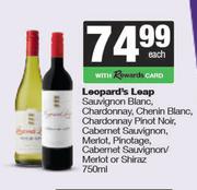 Leopard's Leap Sauvignon Blanc, Chardonnay, Chenin Blanc, Chardonnay Pinot Noir-750ml Each