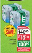 Castle Lite Cans-For 2 x 6 x 500ml