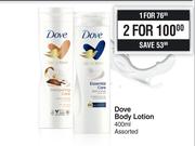 Dove Body Lotion Assorted-For 2 x 400ml