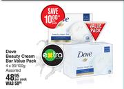 Dove Beauty Cream Bar Value Pack Assorted-4 x 90/100g Per Pack