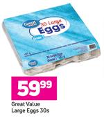 Great Value Large Eggs-30's Pack