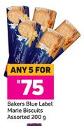 Bakers Blue Label Marie Biscuits Assorted-For Any 5 x 200g