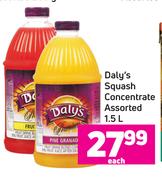 Daly's Squash Concentrate Assorted-1.5L Each