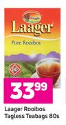 Laager Rooibos Tagless Teabags-80's Pack