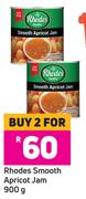 Rhodes Smooth Apricot Jam-For 2 x 900g