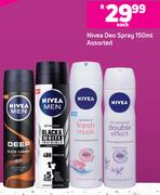 Nivea Deo Spray Assorted-150ml Each