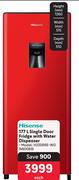 Hisense 177Ltr Single Door Fridge With Water Dispenser H235RRE-WD 