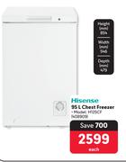 Hisense 95ltr Chest Freezer H125CF 408909